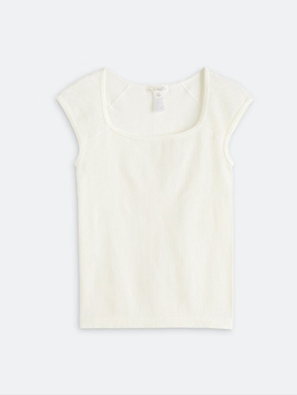 nine britton Cream Scoop Neck Cap Sleeve Tank
